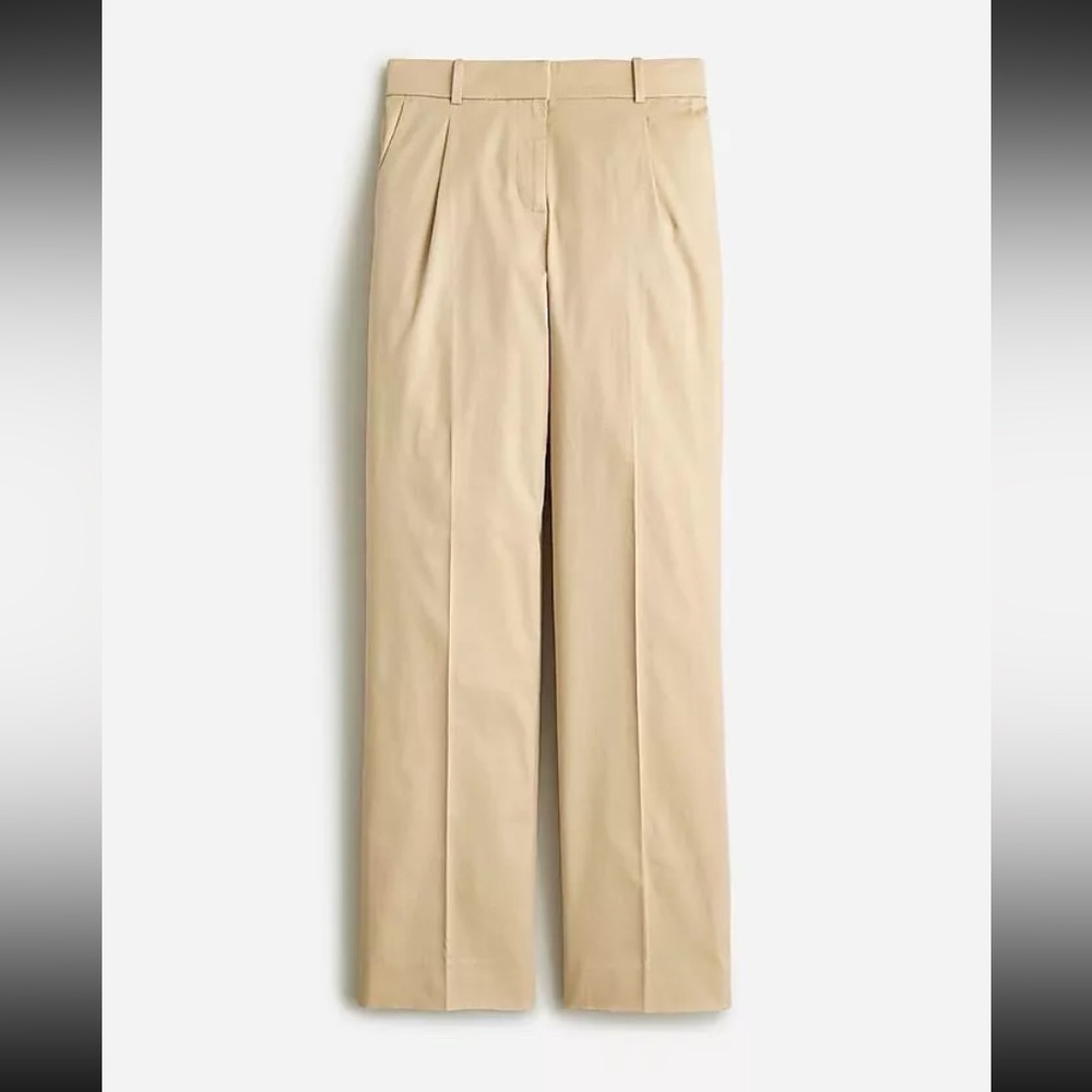 NWT J.Crew Plus Sz 22 Straight Leg Essential Pant Lightweight Chino Light Khaki